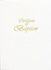 Contemporary Steel-Engraved Child Baptism Certificate (Pkg of 3)