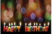 Happy Birthday Candles Postcard (Pkg of 25)