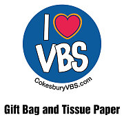 Vacation Bible School (VBS) I Love VBS Gift Bag & Tissue Paper (Pkg of 12)